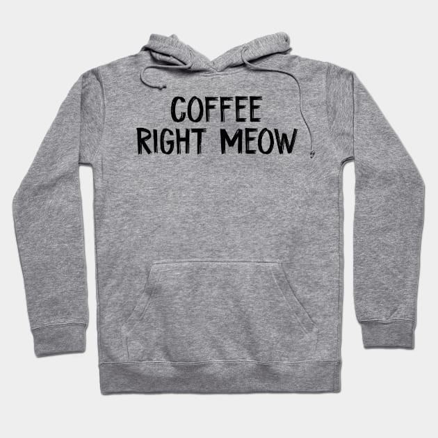 coffee right meow Cat and Coffee Lover Hoodie by TIHONA